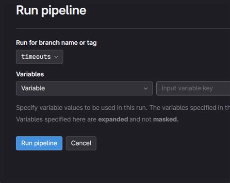 GitLab Add Pipeline Variables 的图像结果