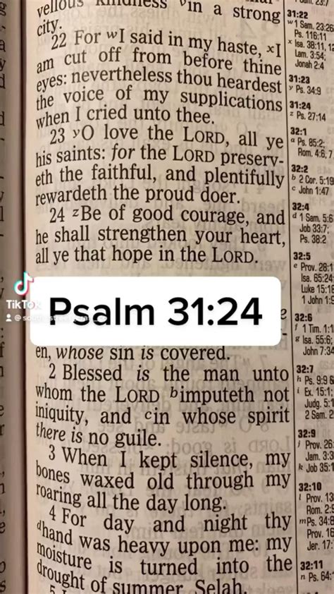 Verse of the day daily king james version bible reading psalm 31 24 ...