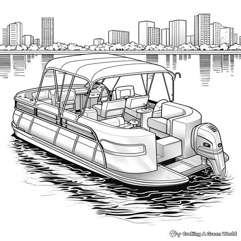 Pontoon Boat Coloring Pages - Free & Printable!