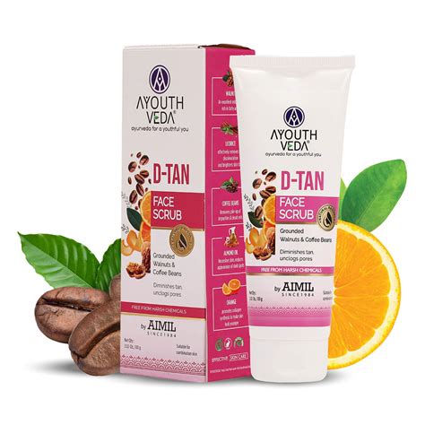 Buy Ayouthveda D-Tan Scrub for Tan Removal, Glowing Skin & Deep ...