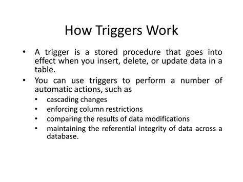 Image result for Triggers Tutorial