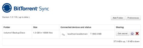 BitTorrent Sync sur un Synology DS212 - N0D1