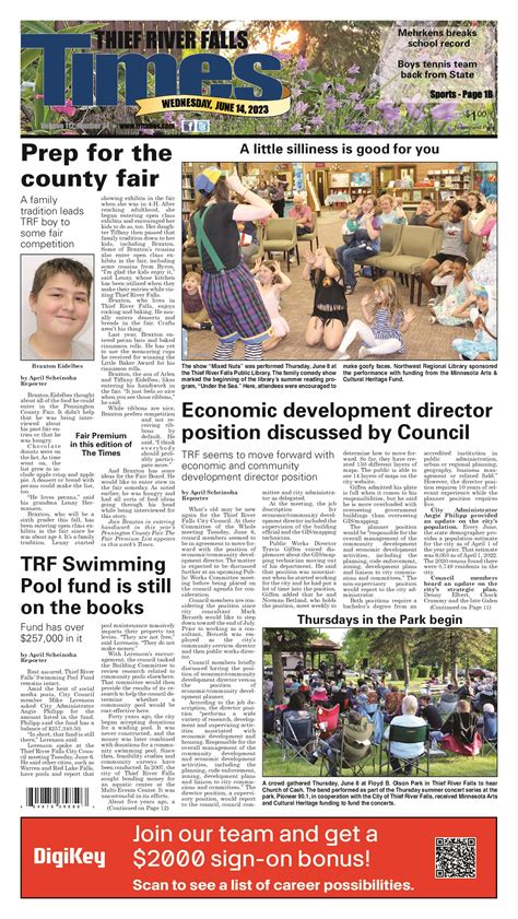 June 14, 2023 | Thief River Falls Times & Northern Watch – Official Page