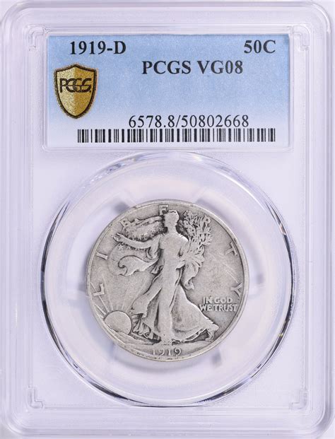 1919-D Walking Liberty Half Dollar PCGS VG-08 (Item 1852916 ...