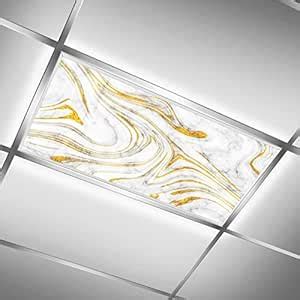 Gold White Marble Flexible Fluorescent Light Cover Films Skylight ...