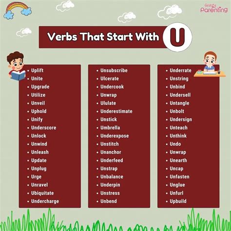 Verbs Starting In A