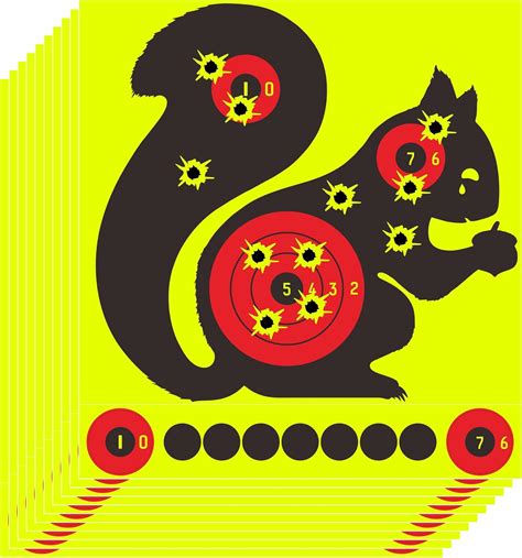 Hybsk 8 Inch Squirrel Reactive Splatter Shooting Targets for Animal ...