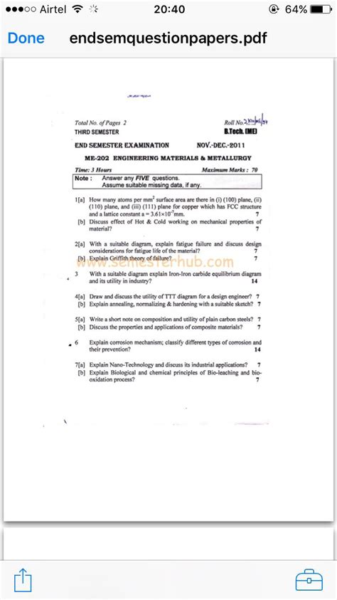 2011 Midsem EMM (ME) - Question on EMM - Engineering Analysis and ...