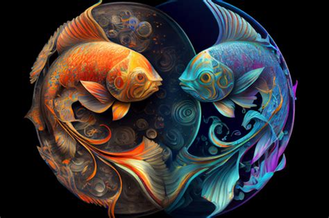The Mesmerizing Pisces Zodiac Sign: A Stunning Art Print in Vivid Colo