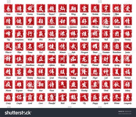 Chinese Word Symbols And Meanings