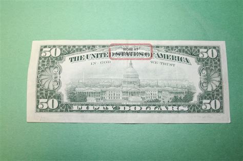 1981 Fifty Dollar Bill Old Small Head Design 50 Note From Frb York, Ny