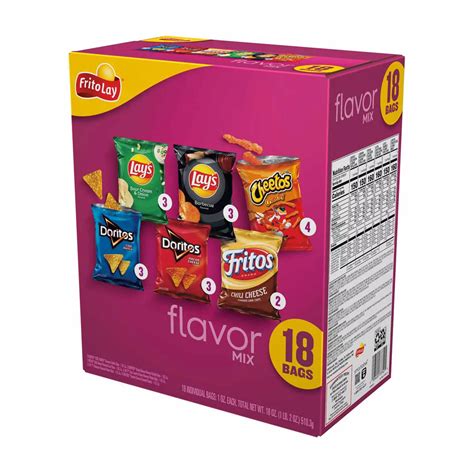 Buy Frito Lay Snacks Flavor Mix Variety Packs, 18 ct from Dollar ...