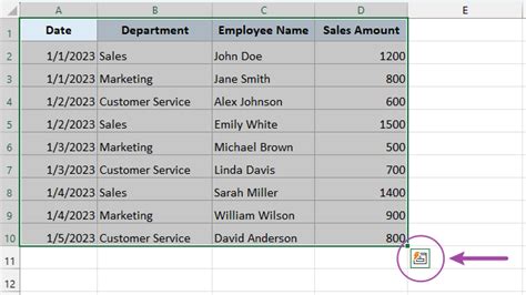 Image result for Using Quick Analysis Tool in Excel