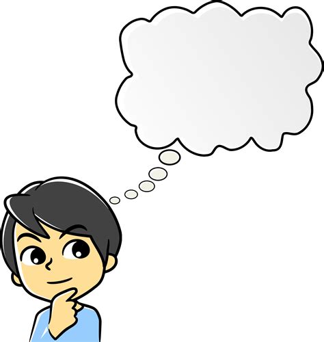 Big Image - Person With Thought Bubble Clipart - (2274x2400) Png ...