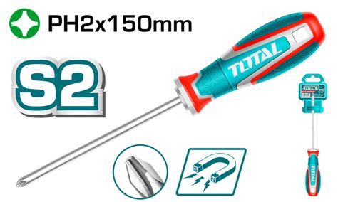 Total Phillips PH2 Magnetic Screwdriver – 150mm for Precision & Power ...