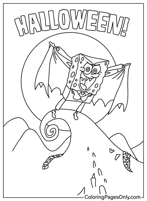 Spongebob Halloween Coloring