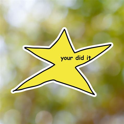 Your Did It Star Meme Sticker Vinyl Decal for Laptop Car - Etsy Canada