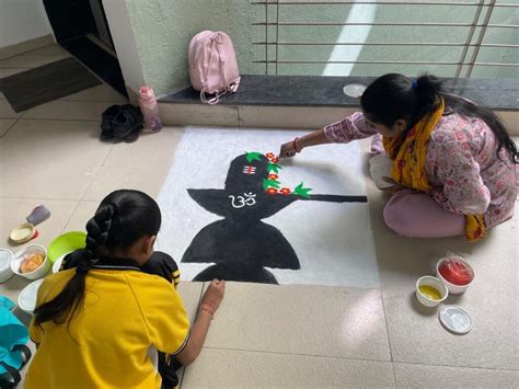 Rangoli Making Competition – Vishwabharti Girls International School
