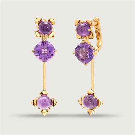 Mystic Mirage 14KT Amethyst Drop Earrings