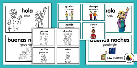 Greeting Flash Cards English/Spanish / Twinkl USA