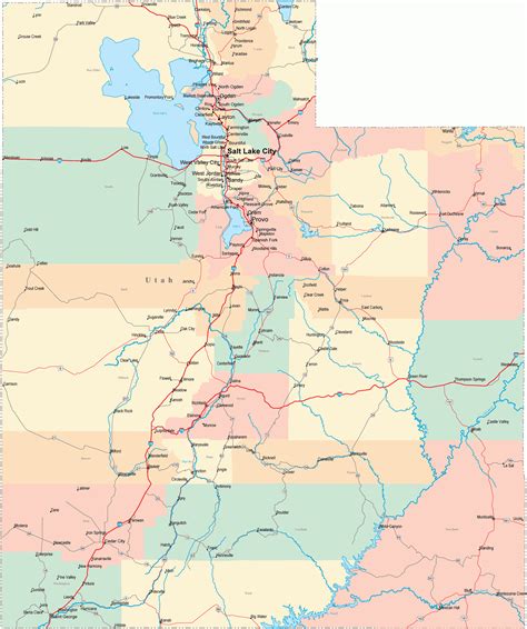Printable Eastern Utah Map | Adams Printable Map