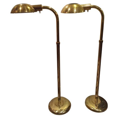 Pair of Mid-Century Modern Brass Floor Lamps at 1stDibs