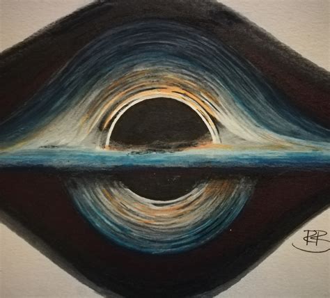 Black hole art, made with alcohol markers and a white pencil. : r/drawing