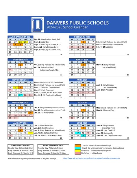 Danvers Public Schools Calendar 25-26 Revised [PDF] - EduCounty