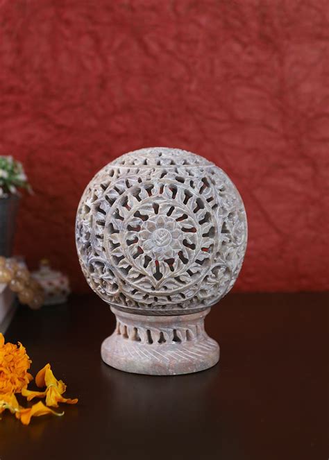 Get Flower Design Stone Tealight/Candle Holder at ₹ 1575 | LBB Shop