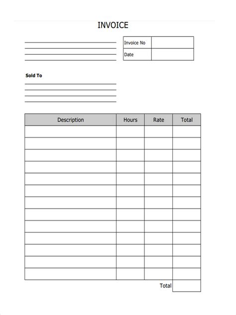 Image result for Sample Invoices Printable