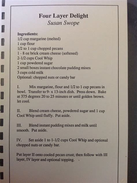 Four Layer Delight Recipe | Chocolate Pudding Desserts