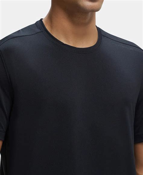 Buy Recycled Microfiber Elastane Stretch Fabric Round Neck Half Sleeve ...