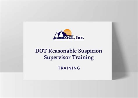 DOT Reasonable Suspicion Supervisor Training - Drug Alcohol Testing in ...