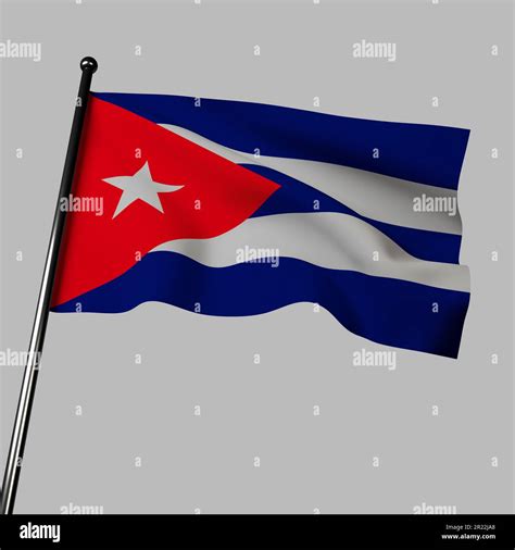 3d Model Of Cuba Flag
