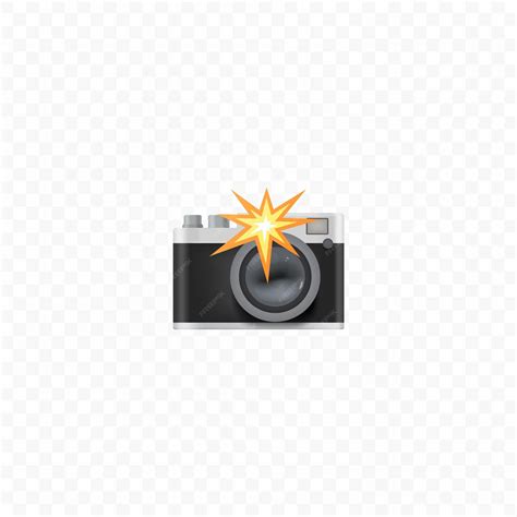 Premium Vector | A camera with a flash on a transparent background ...
