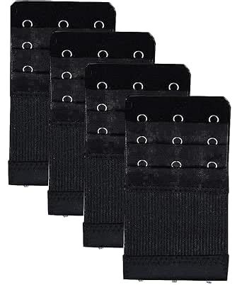 Buy Bra Extender 3 Hooks 3 Rows Elastic Bra Band Hook Strap Extensions ...