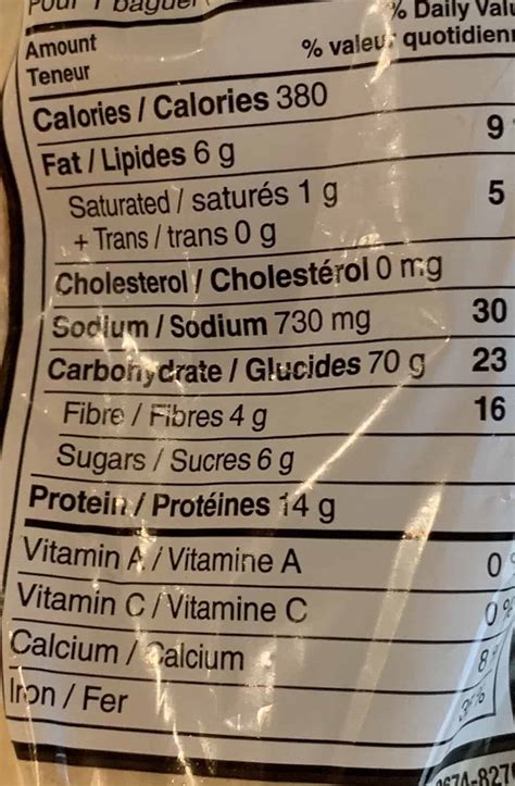 Kirkland Cinnamon Raisin Bagel Nutrition Facts | Besto Blog