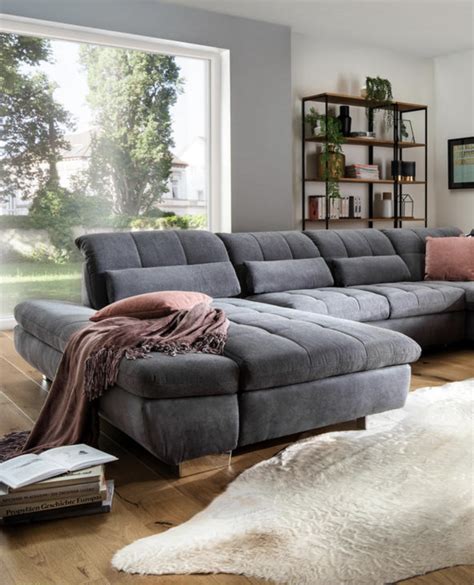 81 Xxl Lutz Wohnlandschaft Grau Velours | Lebenretten