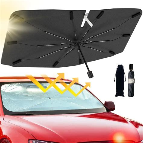 2025 Windshield Sun Shade Umbrella, Foldable Car Umbrella Sunshade with UV Block Car Front ...