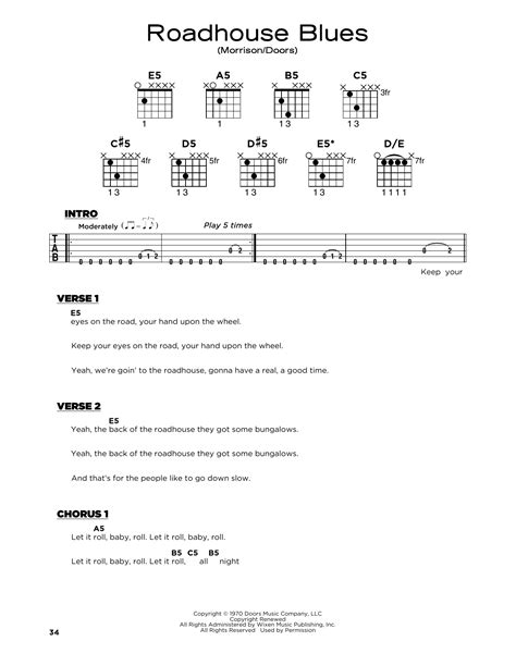 Roadhouse Blues by The Doors - Really Easy Guitar - Guitar Instructor
