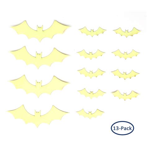 Haiyang 3D Bats Stickers, Luminous Stickers Removable Fluorescent Night ...