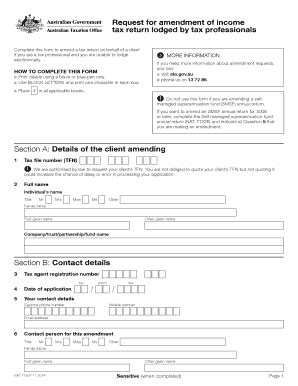 Australian Tax Amendment Form - Fill Out, Sign & Share Online | pdfFiller