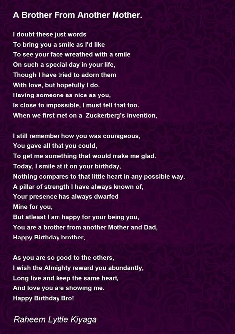 My Brother From Another Mother Quotes Dear Brother From Another...