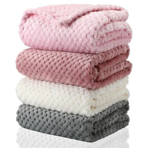 Amazon.com: Frienda 4 Pcs Baby Fuzzy Blanket Fluffy Baby Blanket for ...