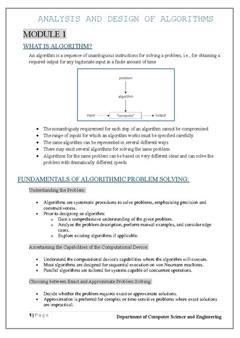 Module 1: Introduction to Algorithms - Analysis & Design Techniques ...