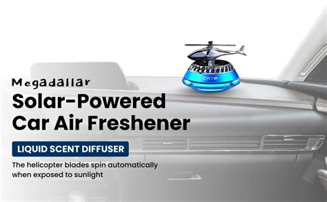 Megadallar Solar-Powered Perfume Rotating Helicopter Car Air Freshener ...