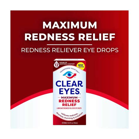Buy Clear Eyes Maximum Redness Eye Relief Lubricant Eye Drops, 0.5 fl ...
