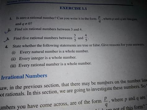 Is zero a rational number? Can you write it in the form p/q where p and ...