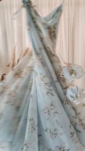 Swati Rathi Powder Blue Floral Mirrorwork Lehenga