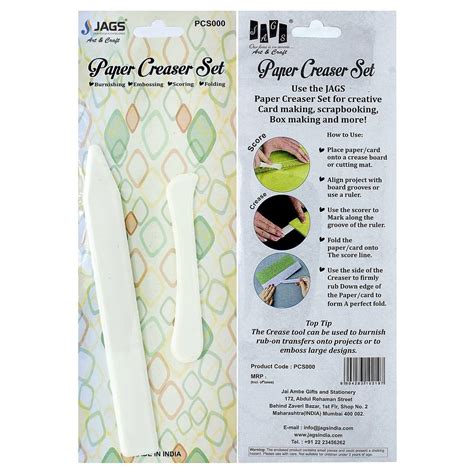 LEROKAS Paper Creaser 2 Pieces Set (Bone Folder & Crease Marker) for ...